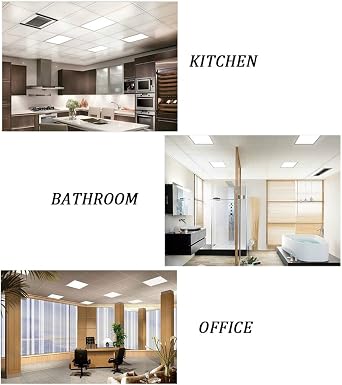 5 Pack 3W LED Panel Light Lamp, Square LED Recessed Downlight Panel Ceiling Lighting with LED Driver, AC85-265V, Hole Size 75MM (3W, Warm White)