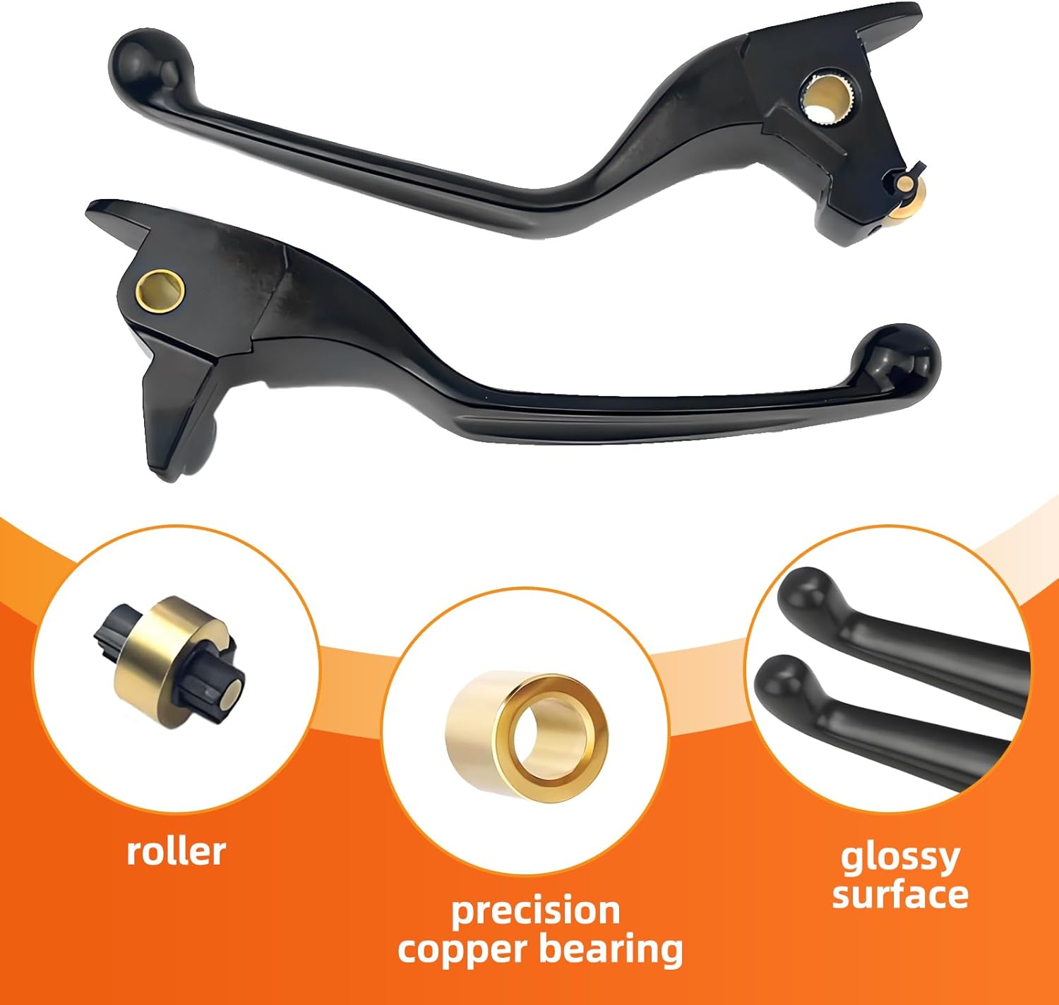 S SYUU Black Brake Clutch Hand Lever Sets Pairs Aftermarket Part Compatible with Harley Davidson Touring Street Glide FLHX FLX FLT FLHT Road Glide FLTRX 2014-2016