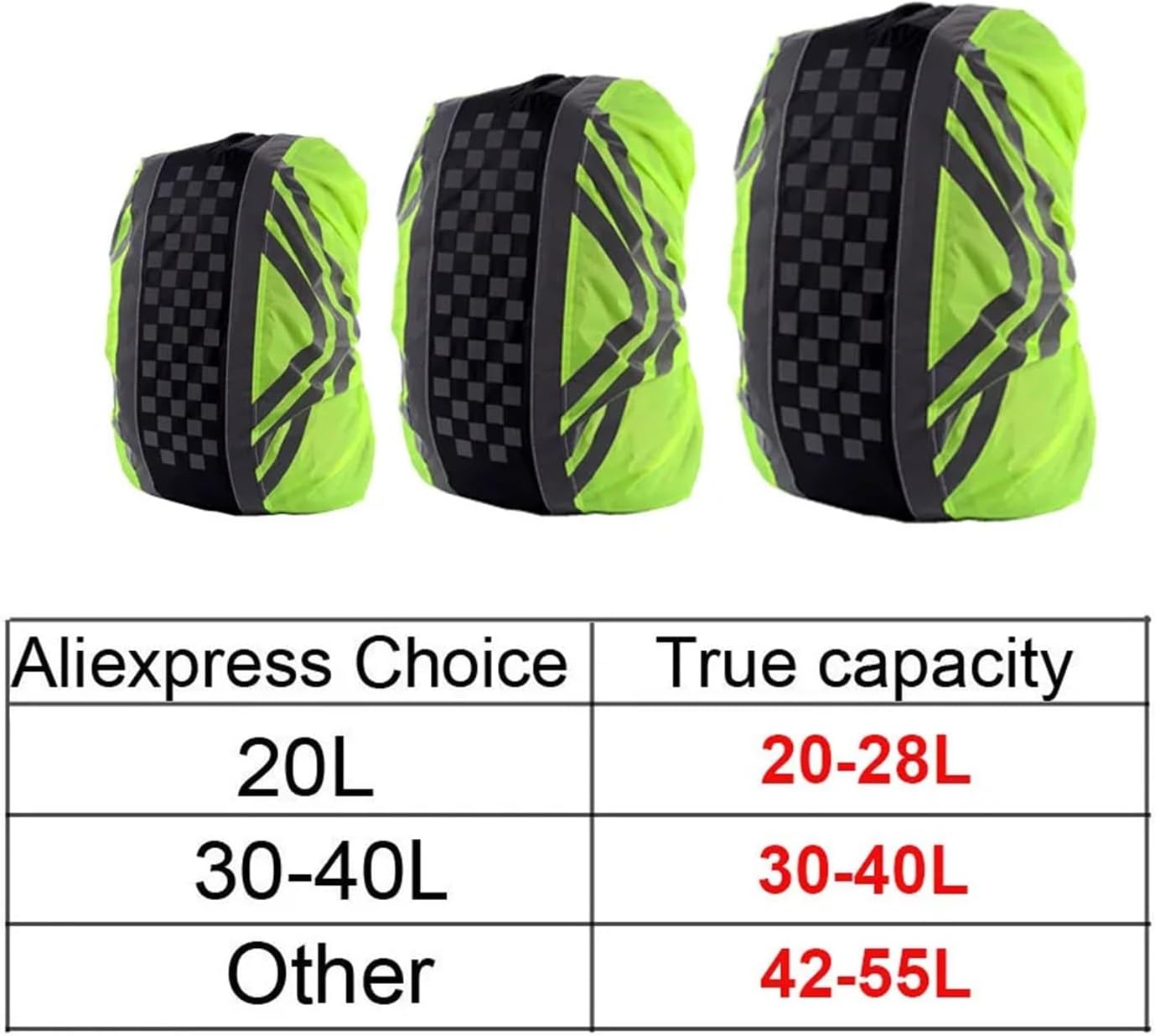 Backpack Rain Cover 1Pcs Outdoor Waterproof Cover Backpack Rain Cycling Hiking Vertical Reflective Dust Woman Men