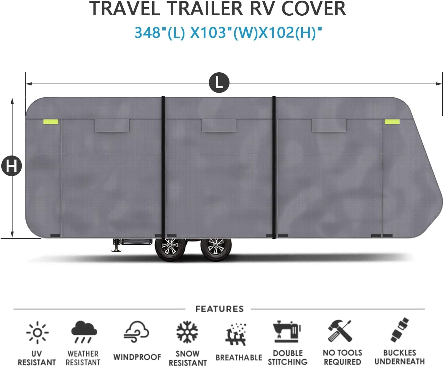 Buy 1 get 1 🔥 COOLTOP Travel Trailer RV Camper Cover for 26'1''-28'6'', Upgraded 300D Waterproof Jayco Trailer Cover Breathable Anti-UV Ripstop for RV Motorhome with Adhesive Patch & Storage Bag Best Cyber Deals 🔥 COOLTOP Travel Trailer RV Camper Cover for 26'1''-28'6'', Upgraded 300D Waterproof Jayco Trailer Cover Breathable Anti-UV Ripstop for RV Motorhome with Adhesive Patch & Storage Bag