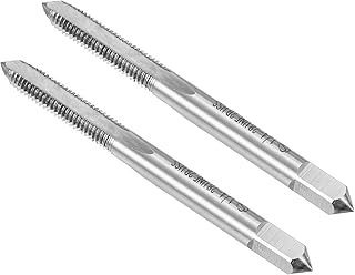CoCud Thread Milling Taps, 1/4-28 UNF Thread 2B, High Speed Steel Machine 3 Straight Flutes Screw Threading Tool - (Applications: for Tapping Drilling Machine), 2-Pieces