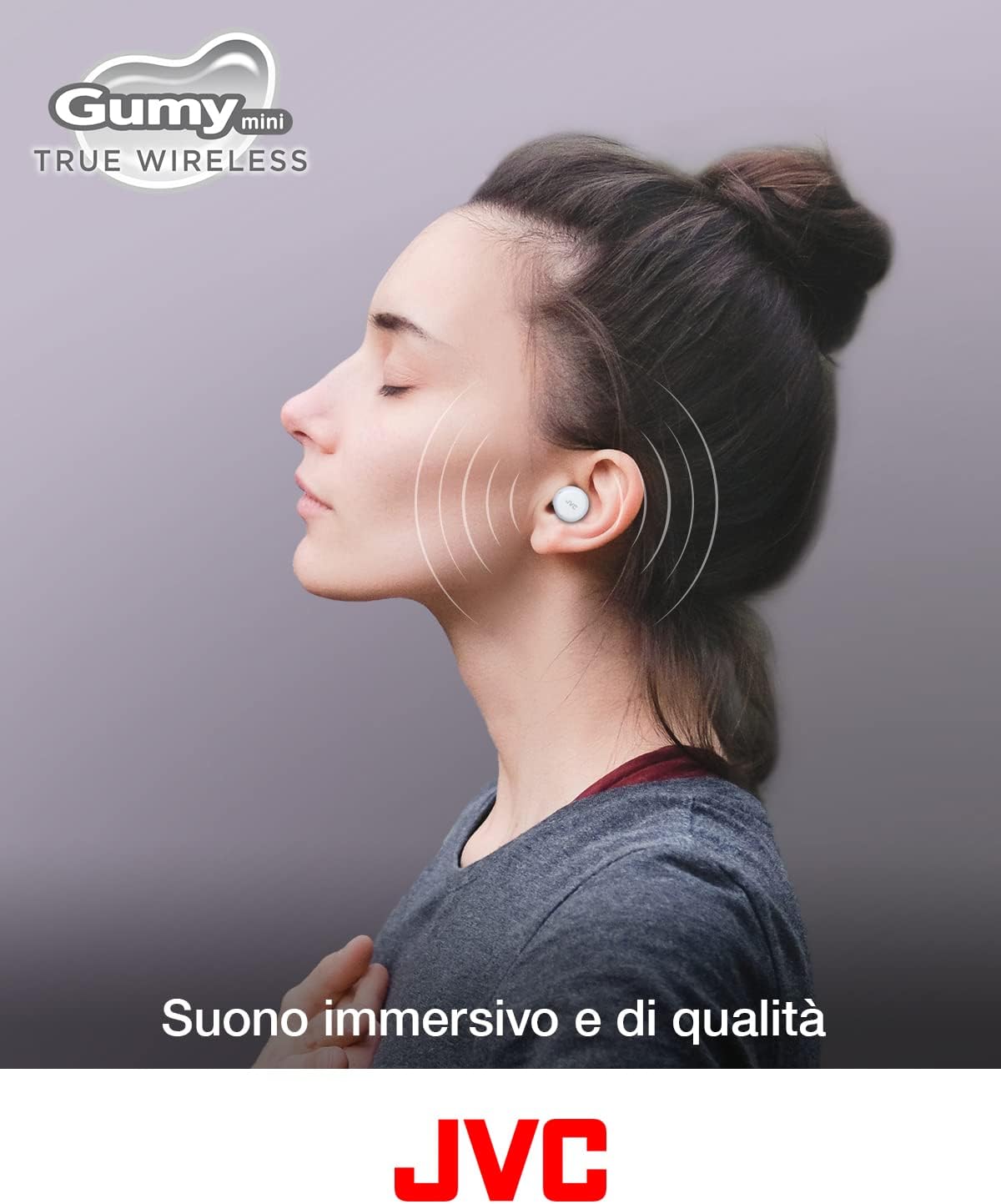 JVC, Cuffie Bluetooth True Wireless HA-Z55T, Bluetooth 5.1, Resistenti agli Schizzi, Certificate IPX4, Design Ergonomico, Cuffie Wireless con Batteria Fino a 15 ore, White Bianco - Immagine 5