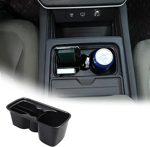 YIWANG Para Land Rover Defender 110 2020 2021 Car Styling ABS Negro Car Central Caja de almacenamiento Caja de teléfono Accesorios de coche (estilo