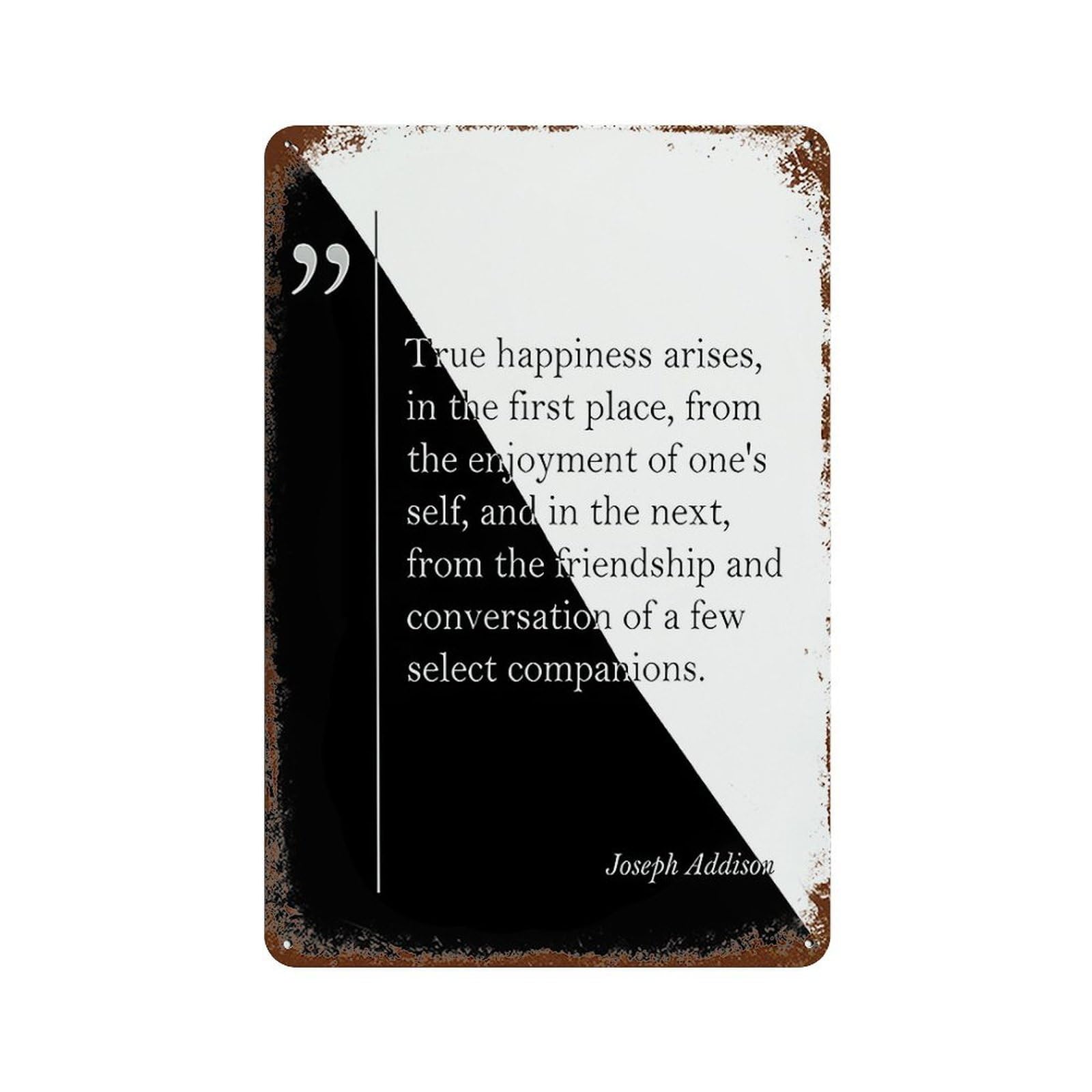 xiaoxiaoshen True Happiness Arises Wall Decor Art Metal Tin Poster Modern Home Decor Art Home Bar Shop Decorations Vintage Sign 30x20cm