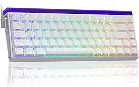 AULA Teclado para jogos Hero 68 HE 60% com fio, teclado magnético com efeito Hall com taxa de pesquisa de 8K Hz, teclas PBT impressas laterais, caixa de luz retroiluminada RGB, software web