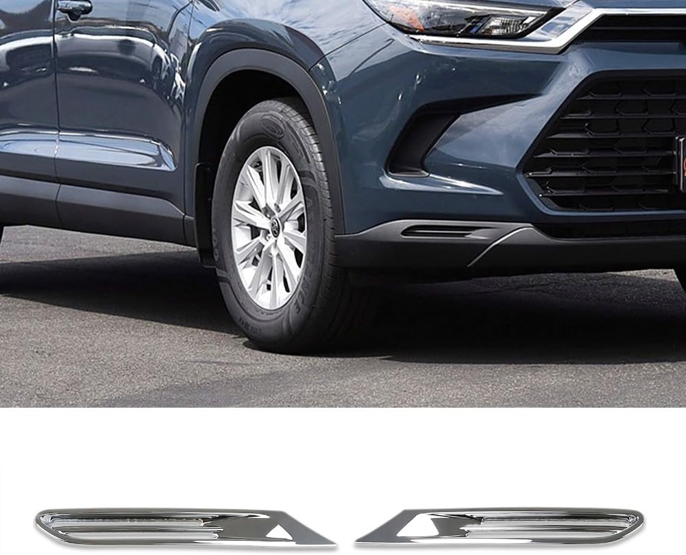 Beautost Fit for Toyota New Grand Highlander 2024 2025 2026 Front Bumper Side Vents Air Outlet Cover Trims