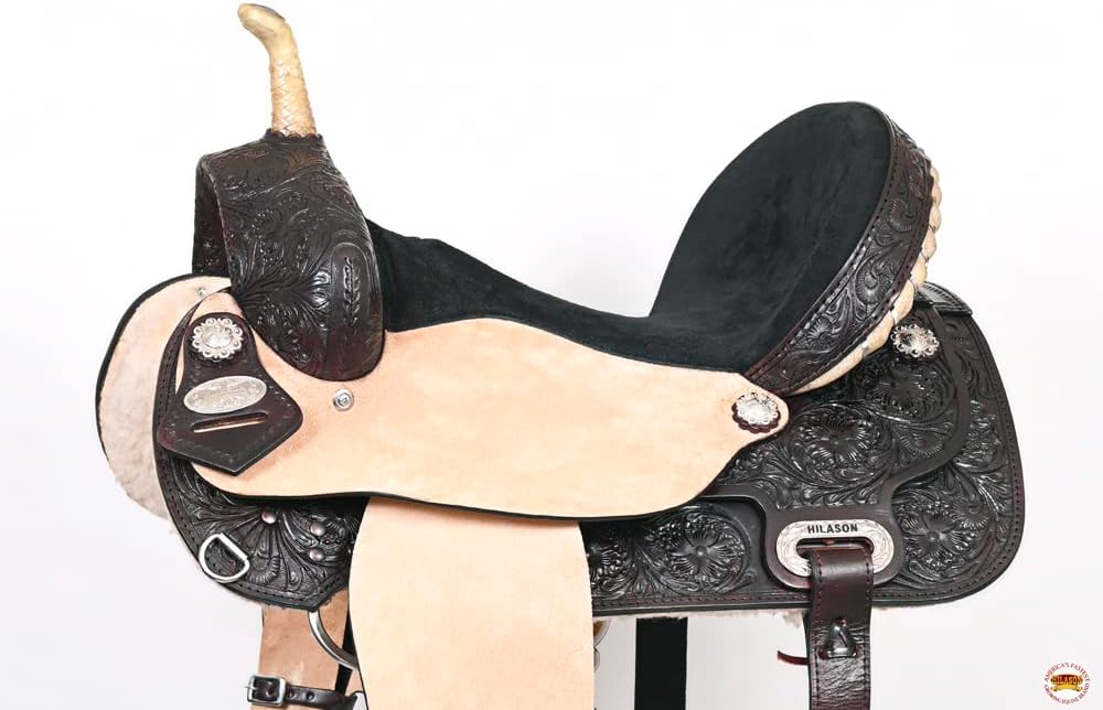 HILASON Flex Tree Western Horse Saddle American Leather Trail Barrel | for Horses