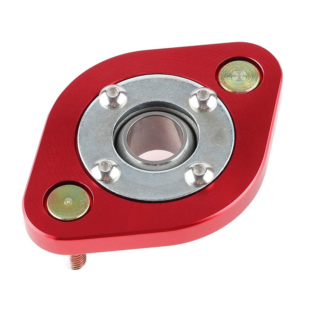 Kimiss Juego de montaje de amortiguador de coche Almohada bola trasera Camber placas Ajuste para E30 E36 E46 (Aleación de aluminio)(Rojo)
