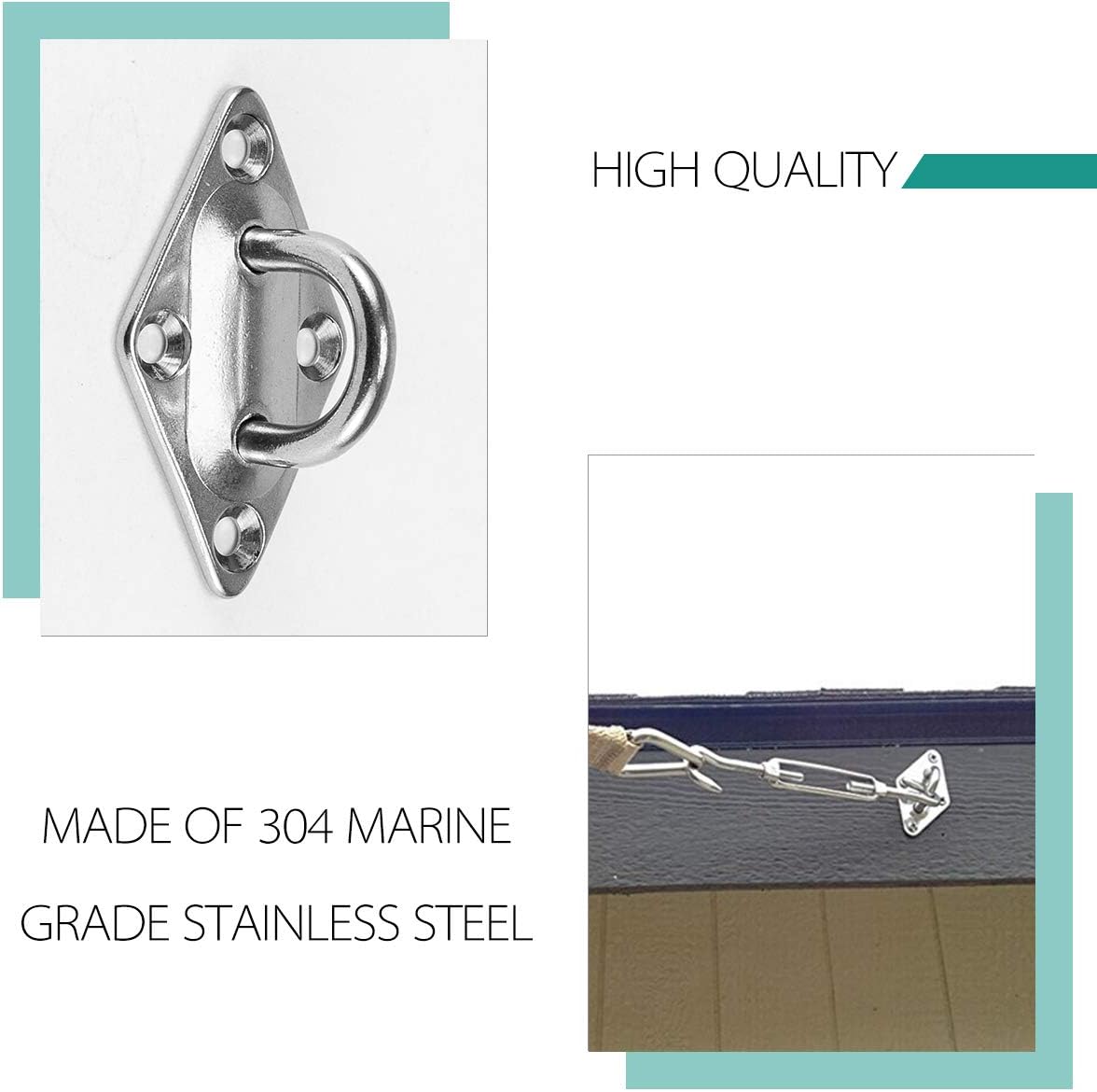 30 Pcs Sun Shade Hardware Kit for Rectangle Triangle Shade Sail - Retractable 4.45'' to 7'' 304 Marine Grade Stainless Steel Sun Shade Sail Installation Replacement in Outdoor Patio Lawn Garden