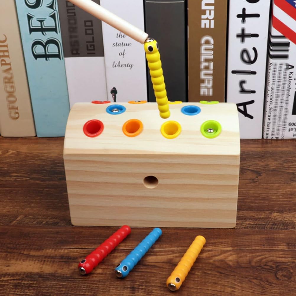 Jeu éducatif Montessori Bois vers aimantés