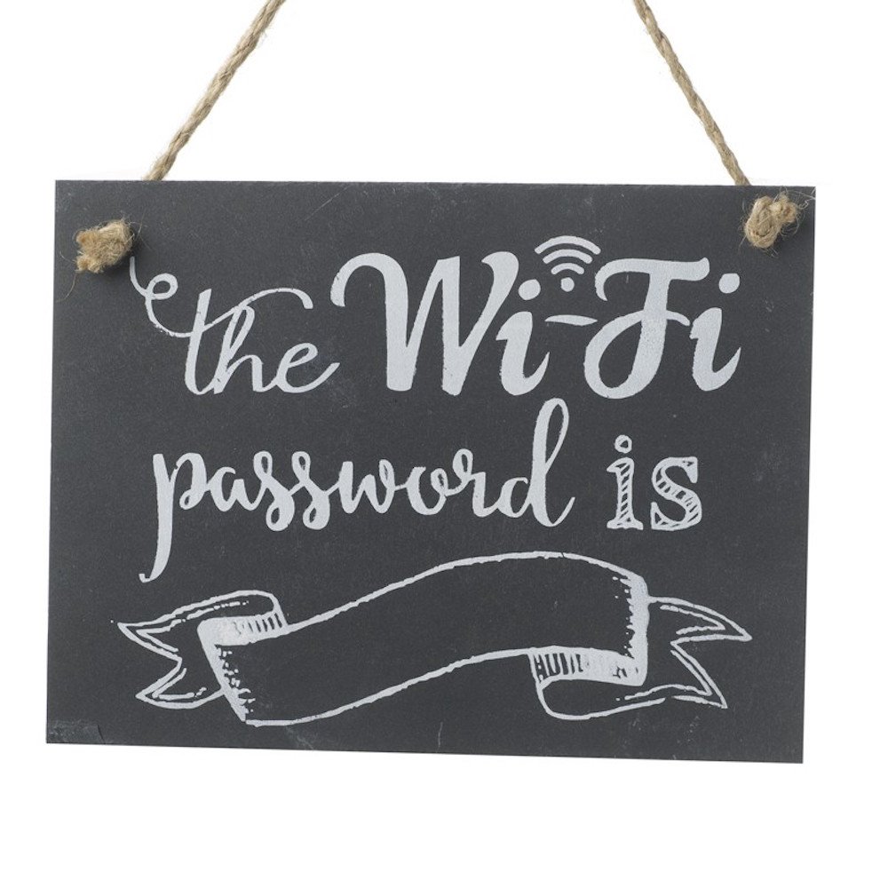 Heaven Sends Grey Wi-Fi Password Chalkboard - The Wifi Password Is.