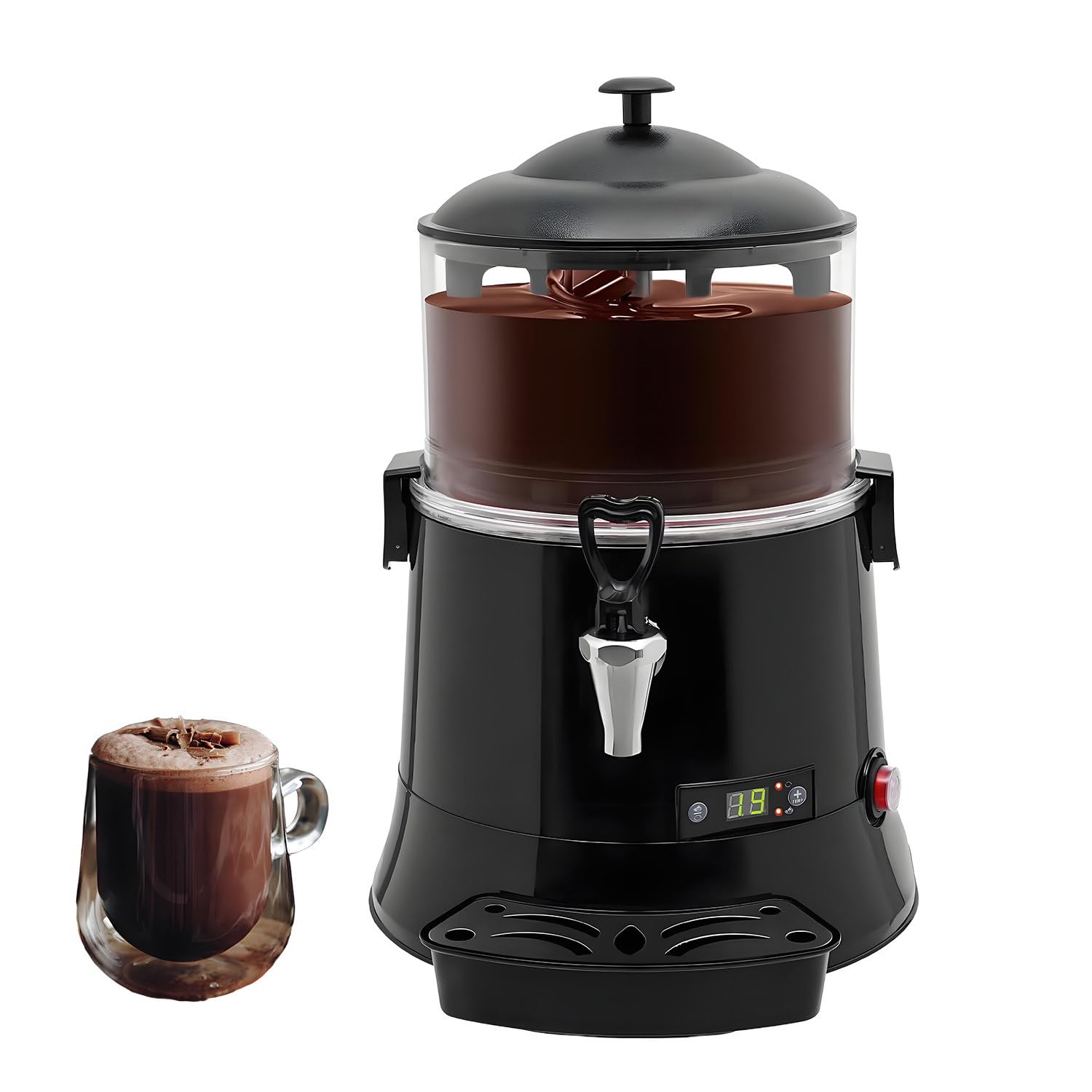 Bol mélangeur chauffant en chocolat de 5 L pour réchauffer les boissons