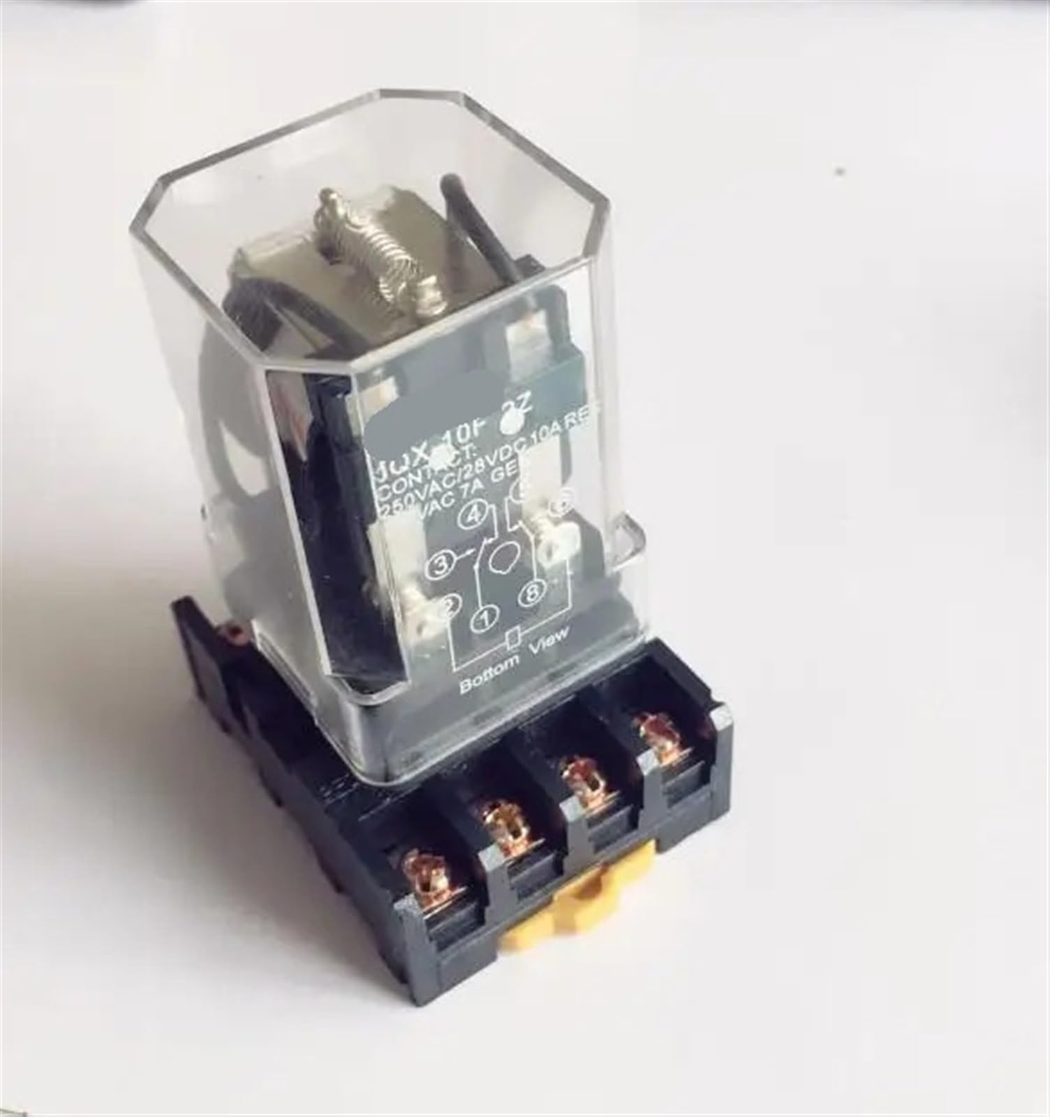 Przekaźnik JQX-10F 2Z Mały przekaźnik ogólny z podstawą 8PIN DC12V DC24V AC110V AC220V 1szt (AC220V)