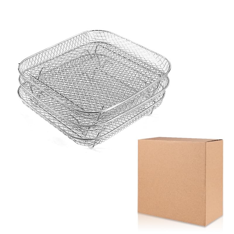 Friggrice ad aria in acciaio inox Rack Layer disidratatore Rack cucina accessori per friggrice ad aria Toast supporto per alimenti supporto cottura strumenti di cottura 15 Friggrice ad aria in acciaio inox Rack Layer disidratatore Rack cucina accessori per friggrice ad aria Toast supporto per alimenti supporto cottura strumenti di cottura 15