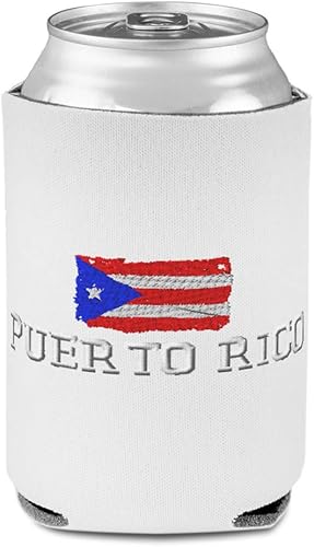 Fundas para latas Enfriador de bebidas Bandera Puertorriqueña Rico Buceo Espuma Fiesta Cerveza Cubierta