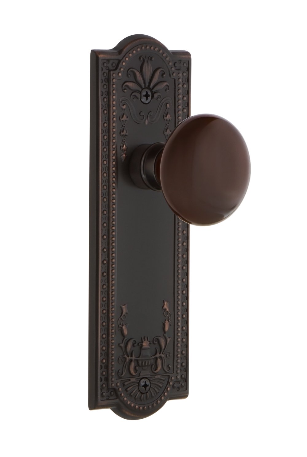 Bouton de porte en porcelaine marron pour remplacer vos poignées usées avec style