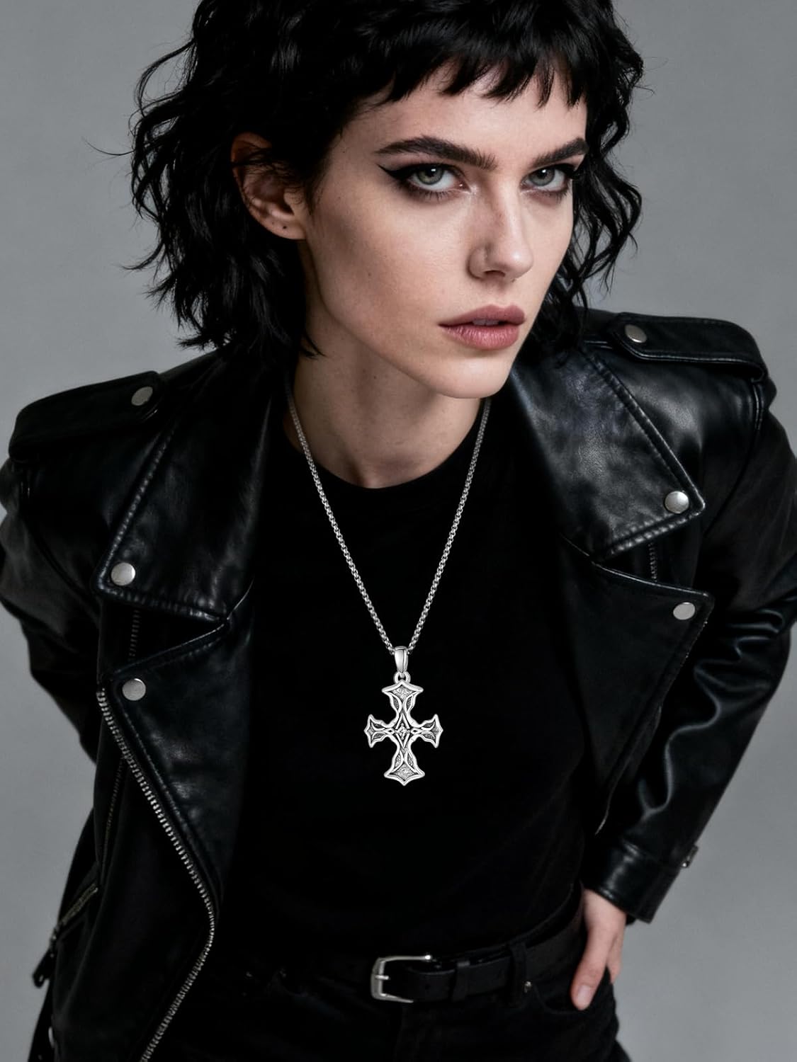 925 Sterling Silver Cross Necklace for Men and Women Christian Religious Gifts - Image 4