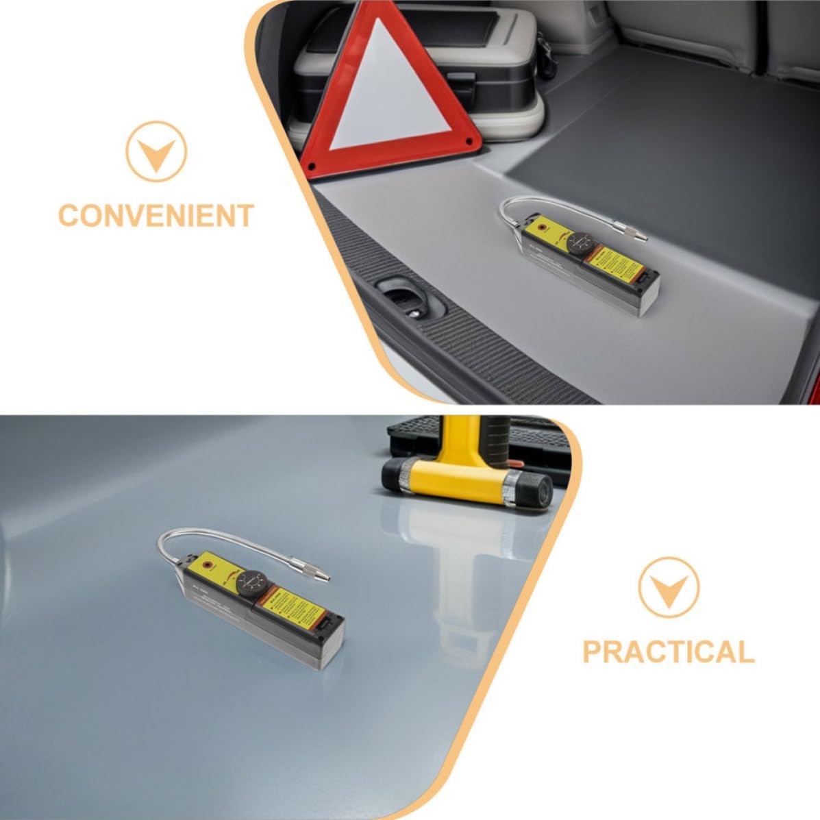 PATKAW Portable Automotive Halogen Leak Detector for Car HVAC Systems with High Precision Detection and Wide Compatibility Abs Material for Mobile Repair Services and Workshop Use