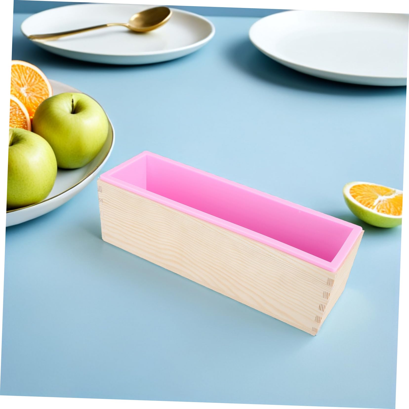 Alipis Moule à Pain Rectangulaire 1 Set en Bois avec Couvercle