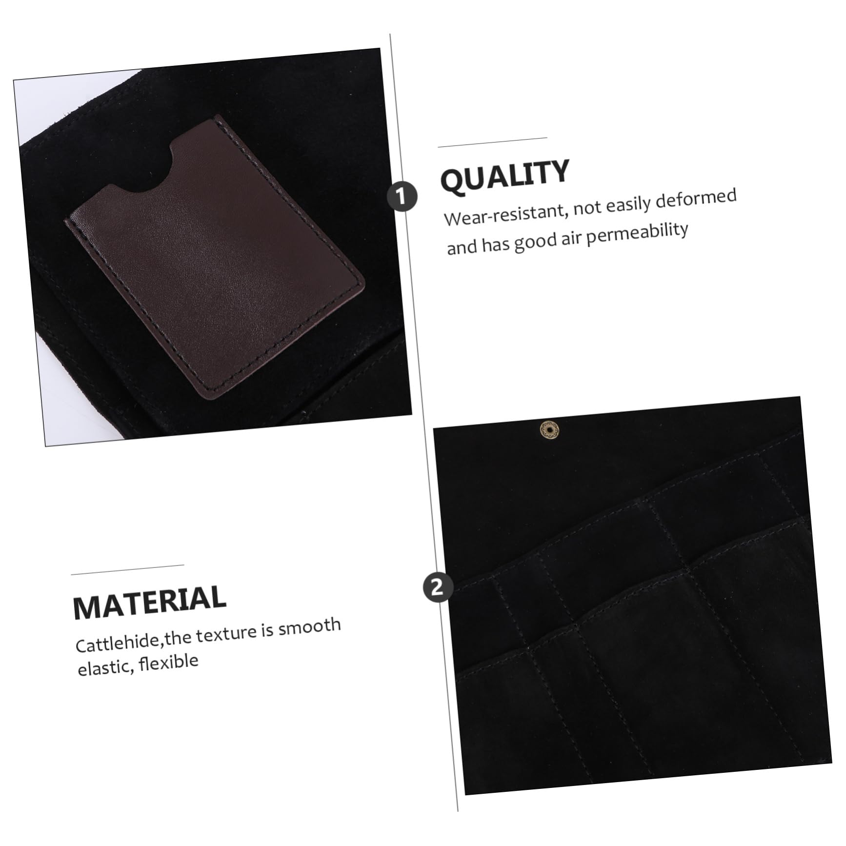 Didiseaon 12 Scissors Holder Hairdressing Tool Bag Barber Shear Pouch Comb Storage Cattlehide for Salon