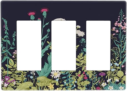 Miniatura 329 de Placa de pared dúplex de receptáculo de dispositivo de 1 gang de madera envejecida blanca gris con veta de tablón, cubierta de enchufe eléctrico de