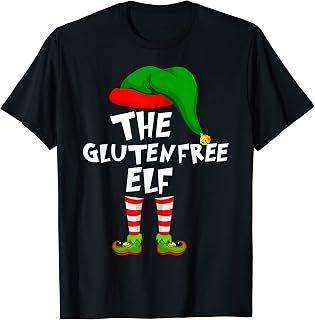 Funny Matching Family Christmas The Gluten Free Elf T-Shirt