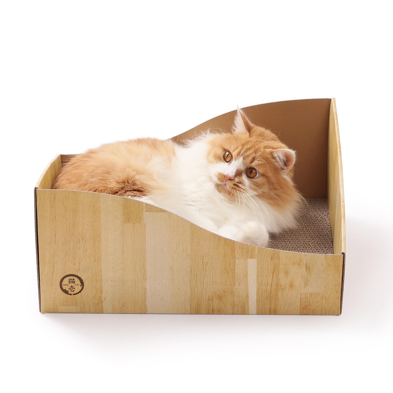 Amazon | 猫壱 爪研ぎ バリバリボックス かくれんぼ ライトブラウン