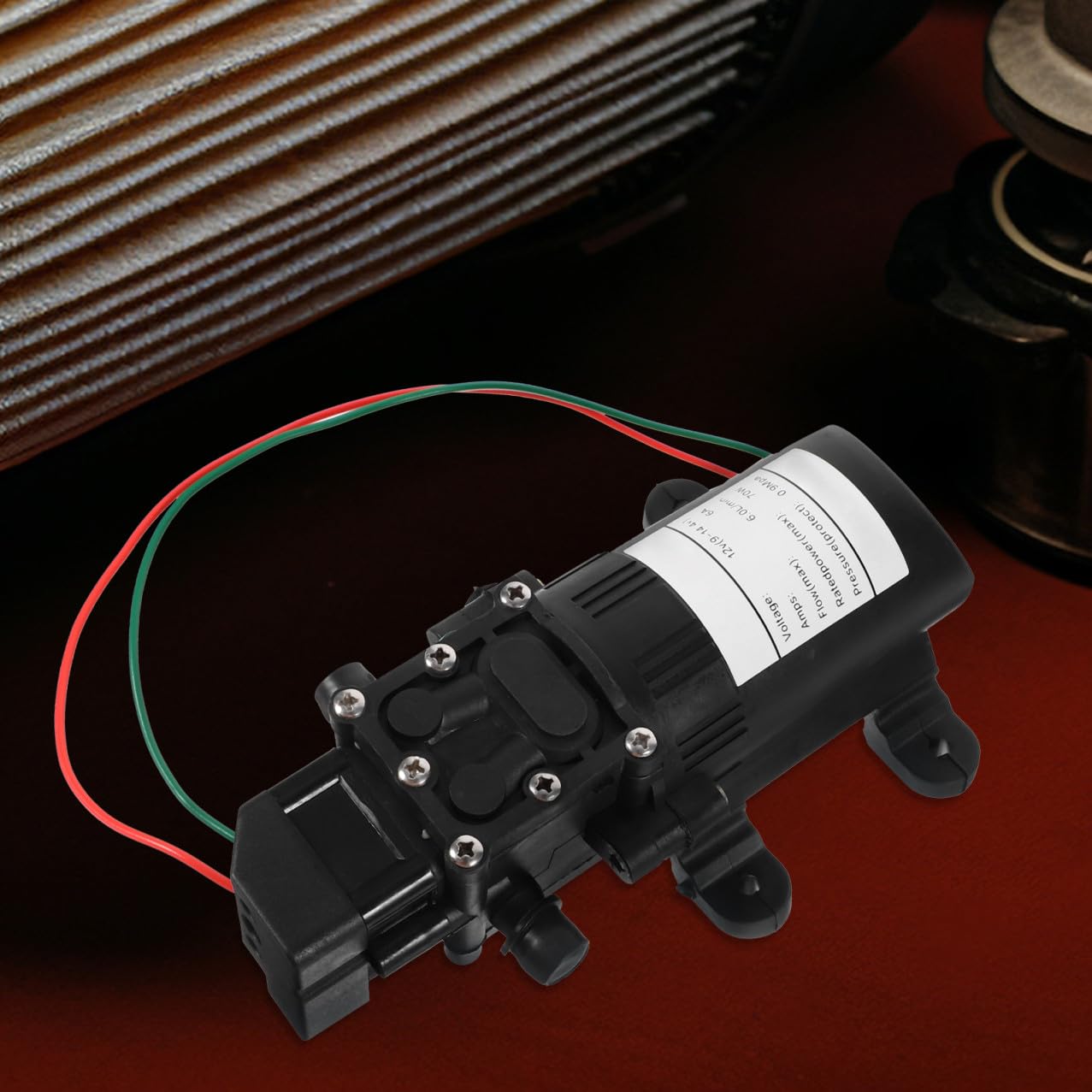 Alipis Bomba de Agua de Alta Presión Eléctrica de Diafragma 12v 70w Gran Flujo y Cuerpo de Plástico para Dispositivos de Pulverización y Filtrado