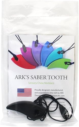 Miniatura 9 de ARK - Collar masticable con dientes de sable para niños y adultos sensoriales para autismo, TDAH, SPD, ansiedad, collar sensorial masticable de