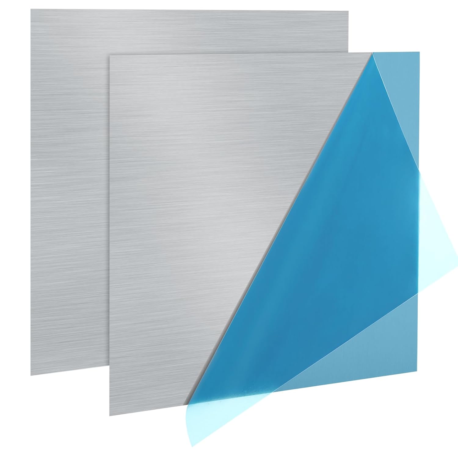 2PCS 10 x 10 x 1/8(0.12") Inch Aluminum Plate Aluminum Metal Sheet 6061 Aluminum Metal Plate Covered with Protective Film, Finely Polished and Deburred