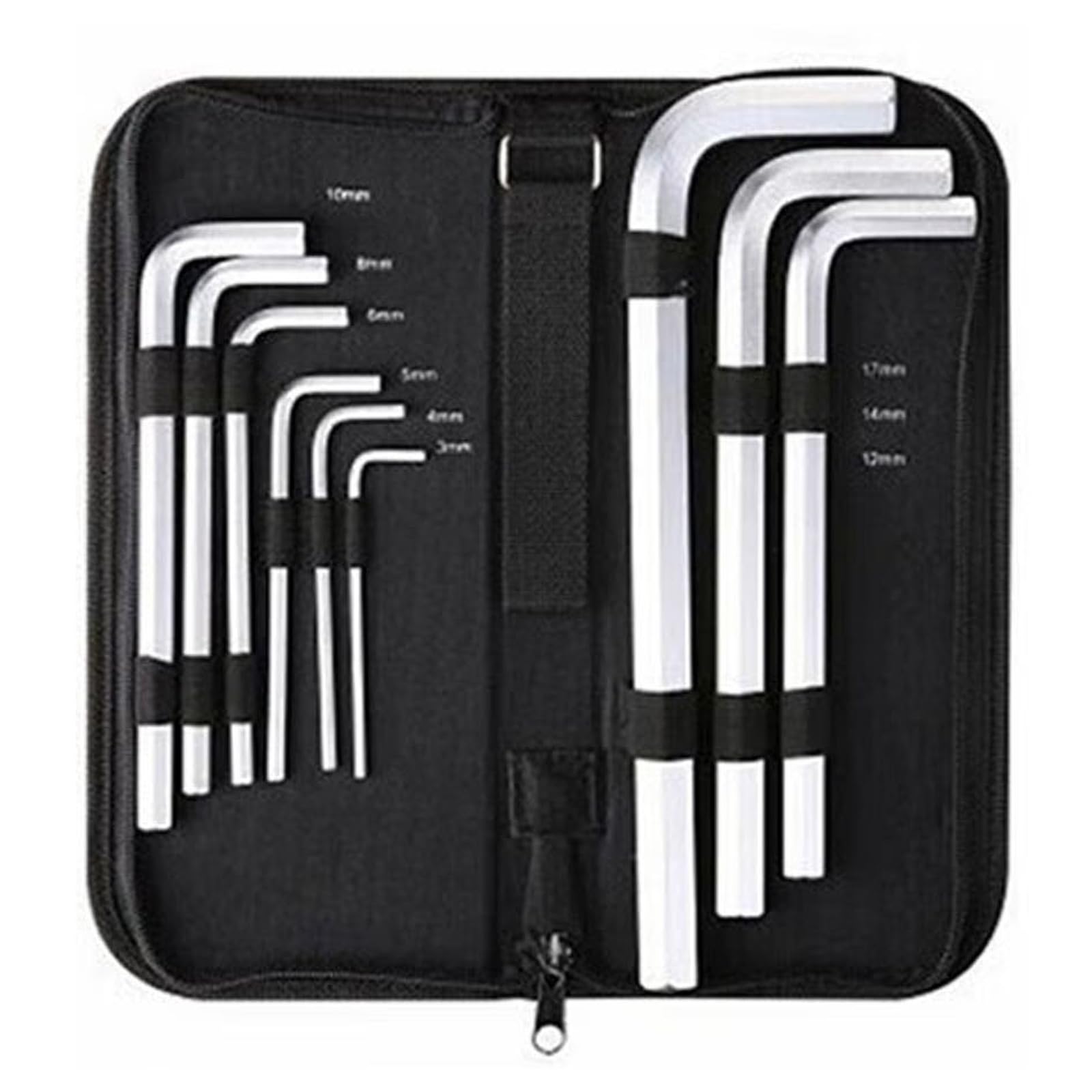 9/10Pcs Allen Wrench Set 3/4/5/6/8/10/12/14/17/19mm Set di chiavi in acciaio al vanadio Riparazione Biciclette Strumento Domestico Allen Key Set Per Trapano