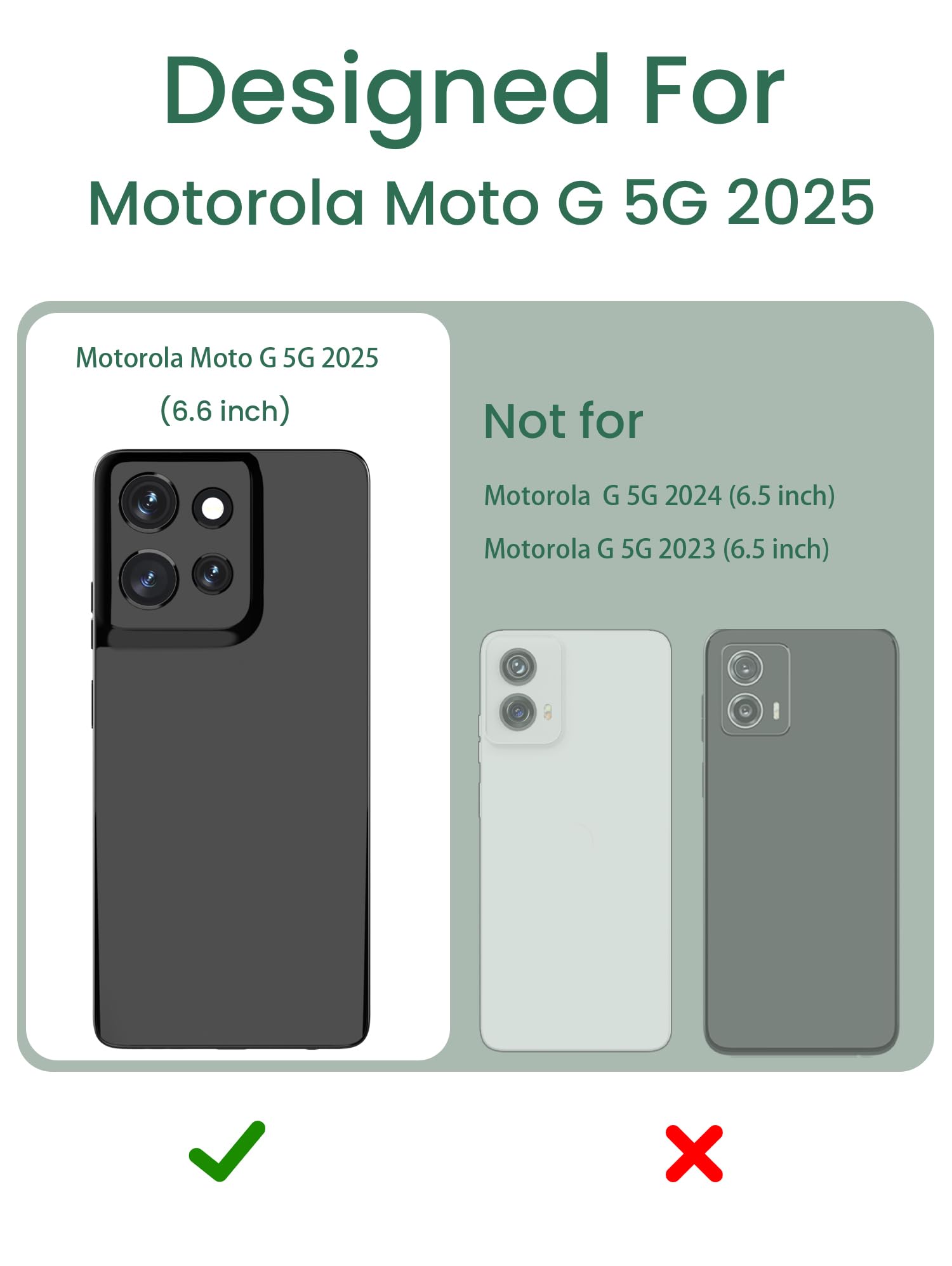 Yucenx Funda para Motorola Moto G 5G 2025, funda de silicona líquida para niñas y mujeres, a prueba de golpes, antiarañazos, protección suave con 2 protectores de pantalla para Moto G 5G 2025 (verde