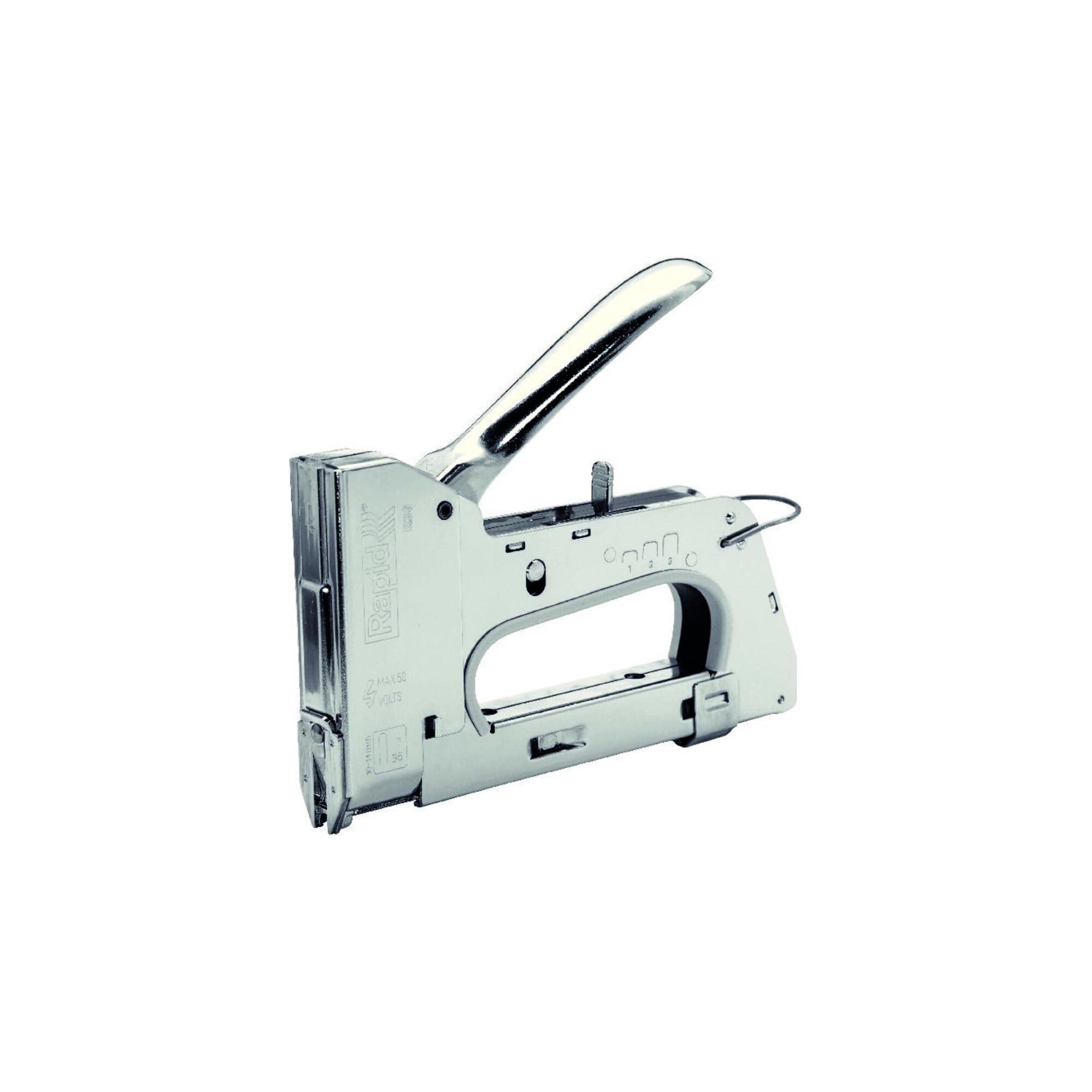 Rapid Heavy Duty Manual Staple Gun PRO R36 for No. 7 and No.36 Staples, Cable Tacker with Easy-to-Squeeze Trigger, 3-step Force Adjuster, and All-Steel Casing and Wear Parts, Made in Sweden (20511811)