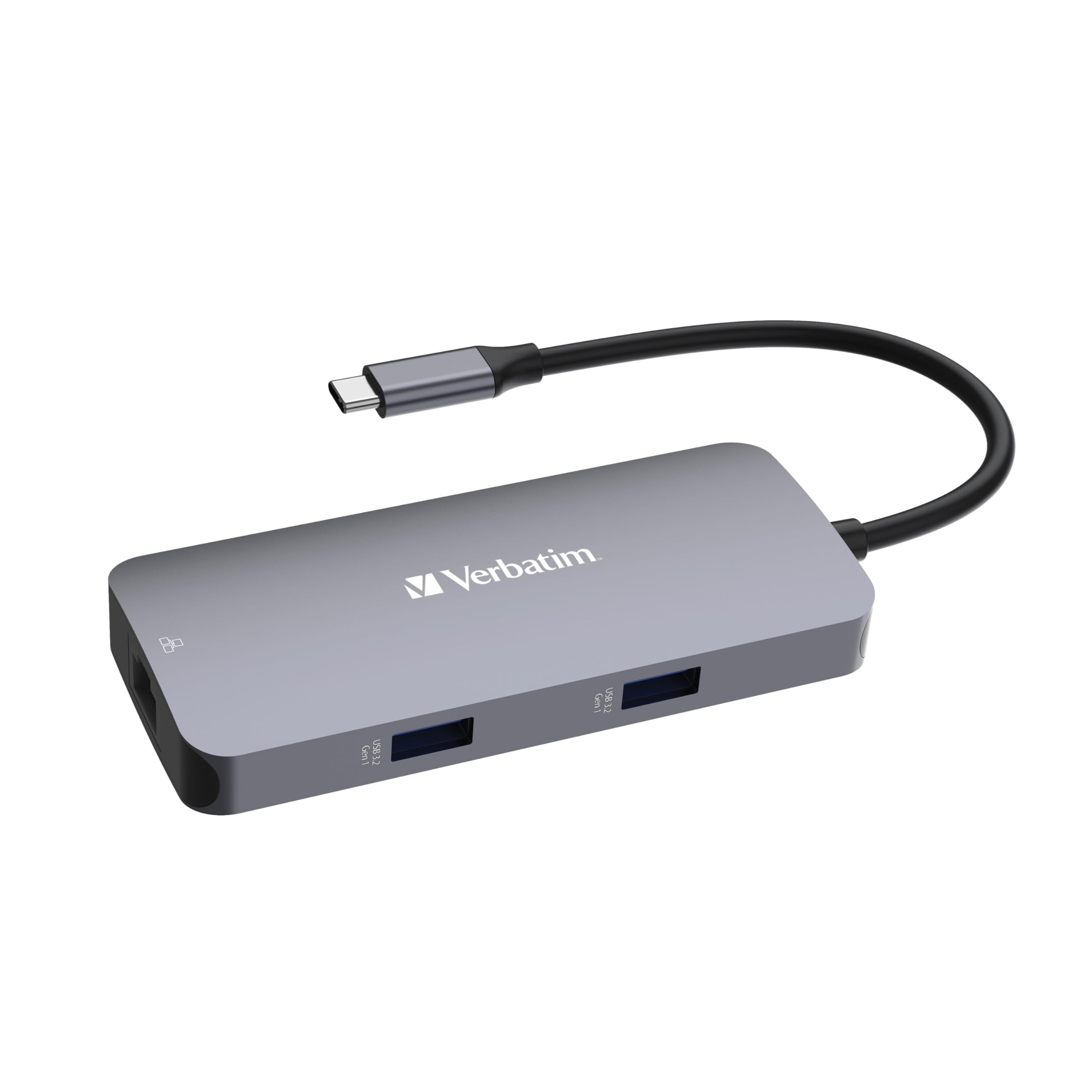 Verbatim USB-C Pro Multiport Hub 5 in 1, Multiport Adattatore USB-C a HDMI, RJ45, USB-A e USB-C PD, per Mac, MacBook Pro/Air, iPad Pro, Thinkpad, Windows Computer, Laptop e Co
