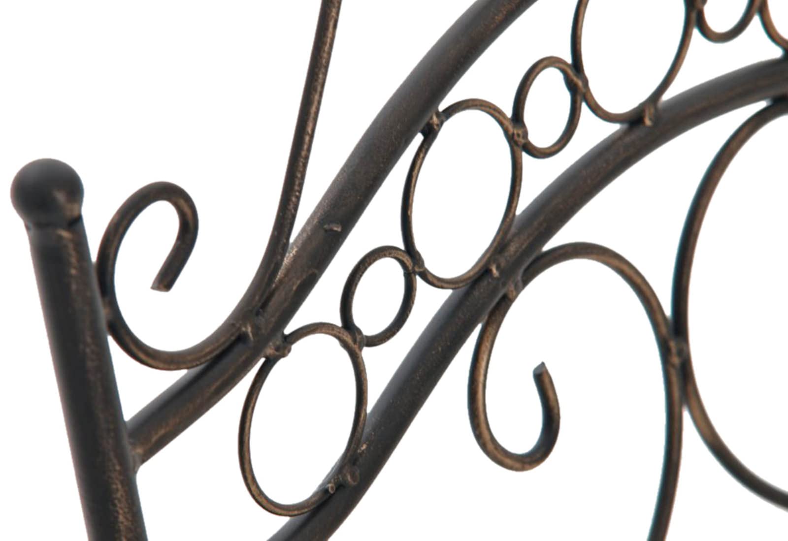 CLP Lot de 2 Chaises De Jardin Pliantes Indra I Chaises D'Extérieur en Fer Forgé pour Terrasse Ou Balcon Couleur:Bronze