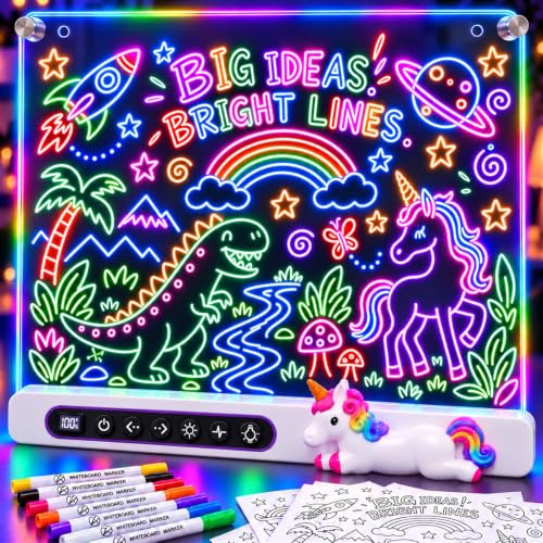 LED Drawing Board for Kids, 16" Rechargeable Neon Light Up Drawing Tablet - image 1