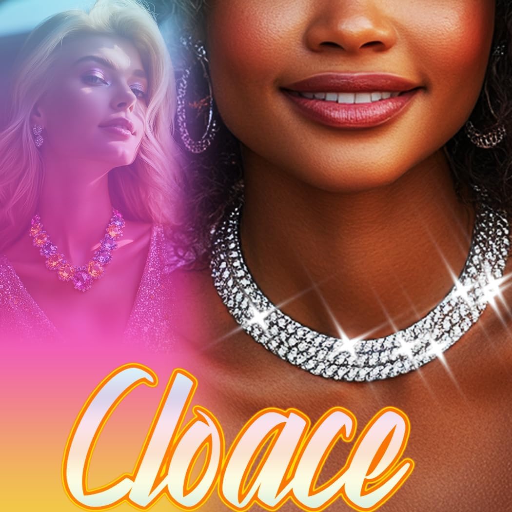 CLOACE Rhinestone Choker Necklace Gold Tassel Diamond Row Necklaces Sparkly Crystal Neck Chain Jewelry Prom Accessories for Women - Image 6