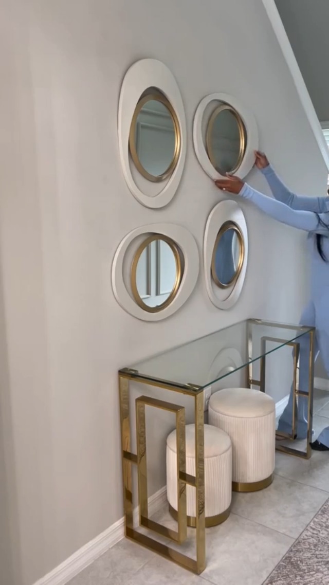 Amazon.com: homary Geometry Decorative Wall Mirror Modern 23.6