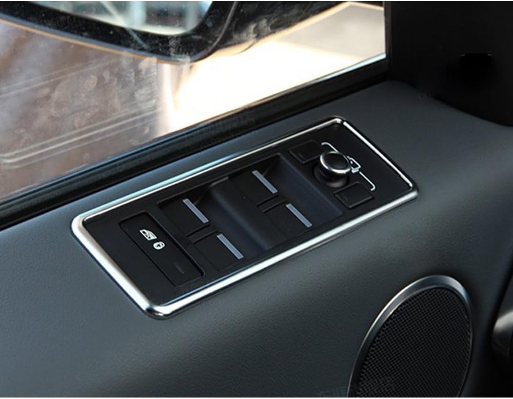 Amazon.com: Matt Chrome Door Window Switch Panel Frame Cover Trim ...