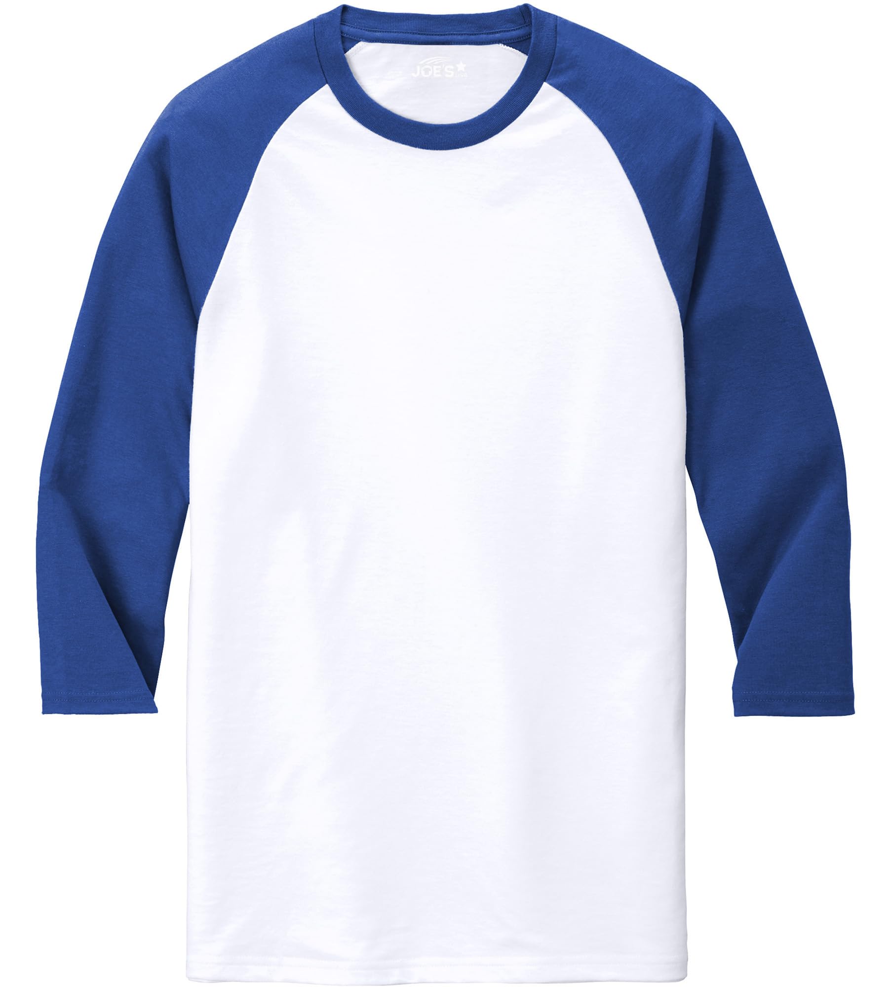 Joe's USA, maglietta da baseball Raglan da uomo. Maglietta da baseball con maniche a 3/4 Taglie: XS-4XL. - Blu - XL