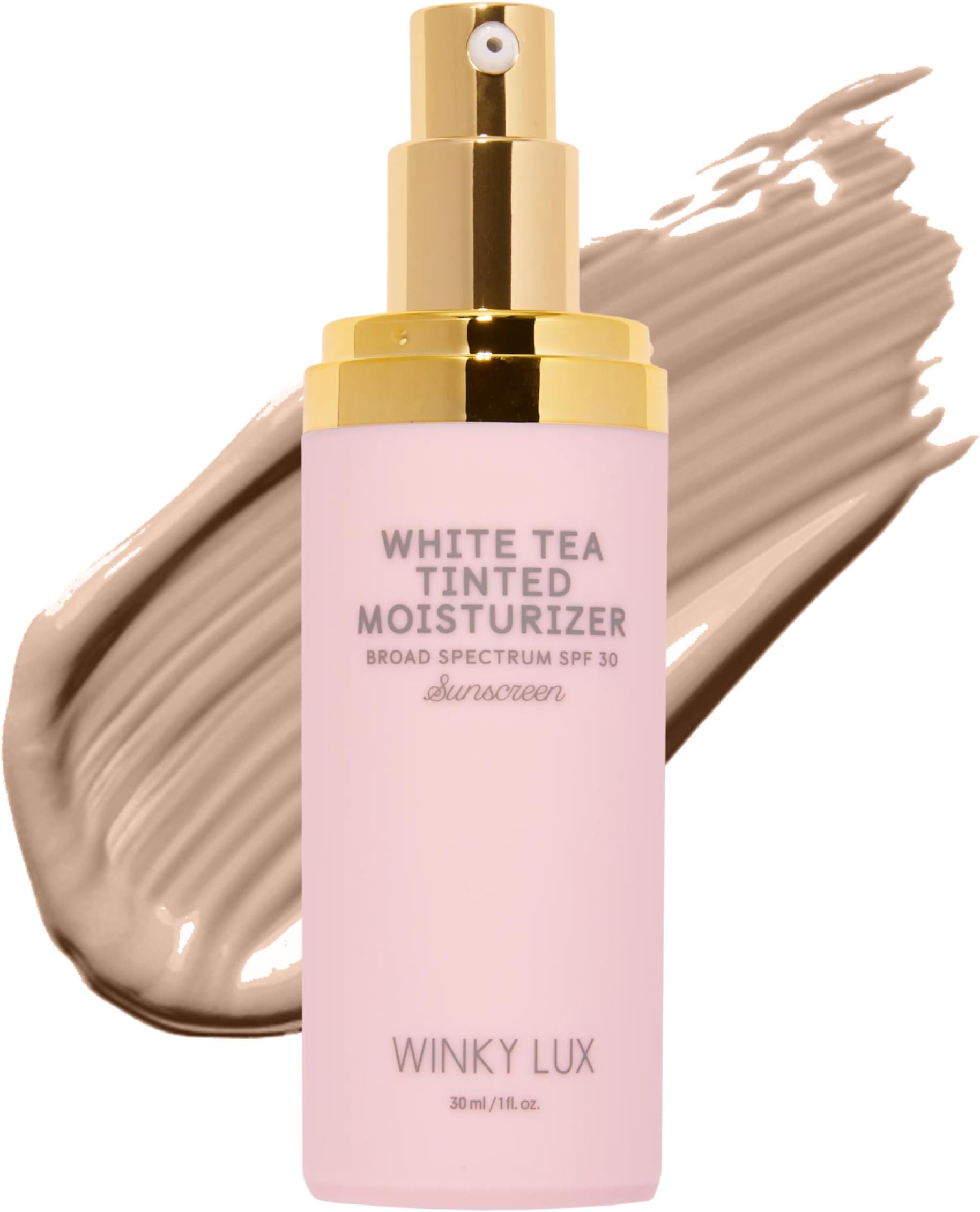 White Tea Tinted Moisturizer SPF 30 - Buildable Coverage with Facial SPF, Lightweight Sunscreen for Face, Naturally Radiant Finish, Long Lasting Coverage with Vitamin E, Light