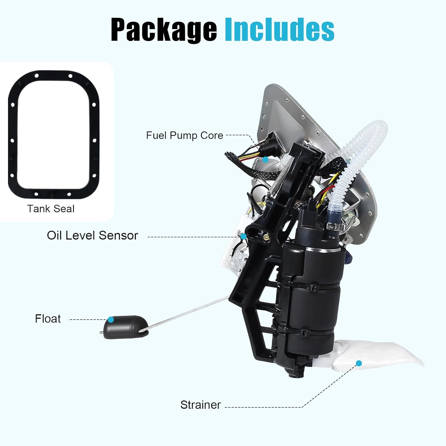 Fuel Pump Assembly 75132-01D Compatible With 2001-2005 Harley-Davidson Softail, Heritage, Fat boy and Fits for Harley Davidson Night Train 01-05 Motorcycle, Replace OE# 75132-01B 75132-01 7513201D