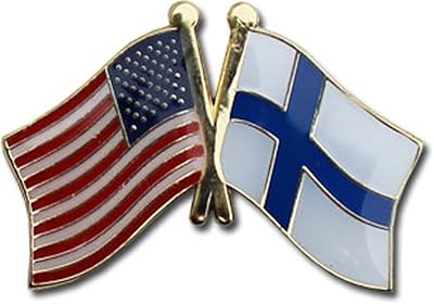 AES Wholesale Pack of 12 USA American & Finland Country Flag Bike Hat Cap lapel Pin