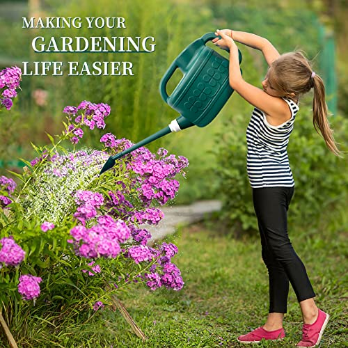 Qilebi 2 Gallon Watering Can For Outdoor Plants, Plant Watering Cans With Removable Long Spout And Stainless Steel Sprinkler Head, Large Plastic Watering Can For Garden Flowers Plants #TOP6