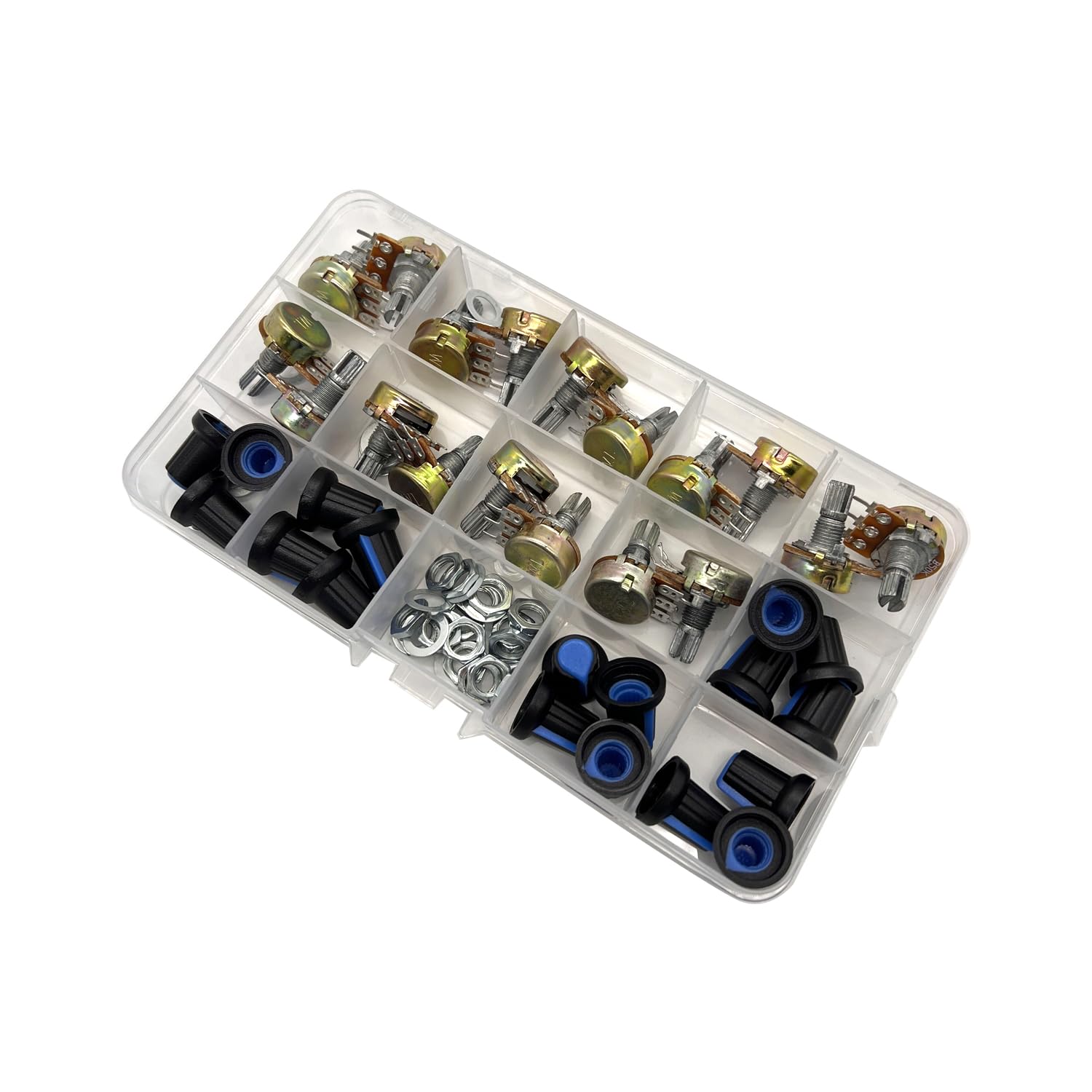 Kit potentiomètre WH148 simple piste multi-valeurs de B1K à 1M avec coffret - 7