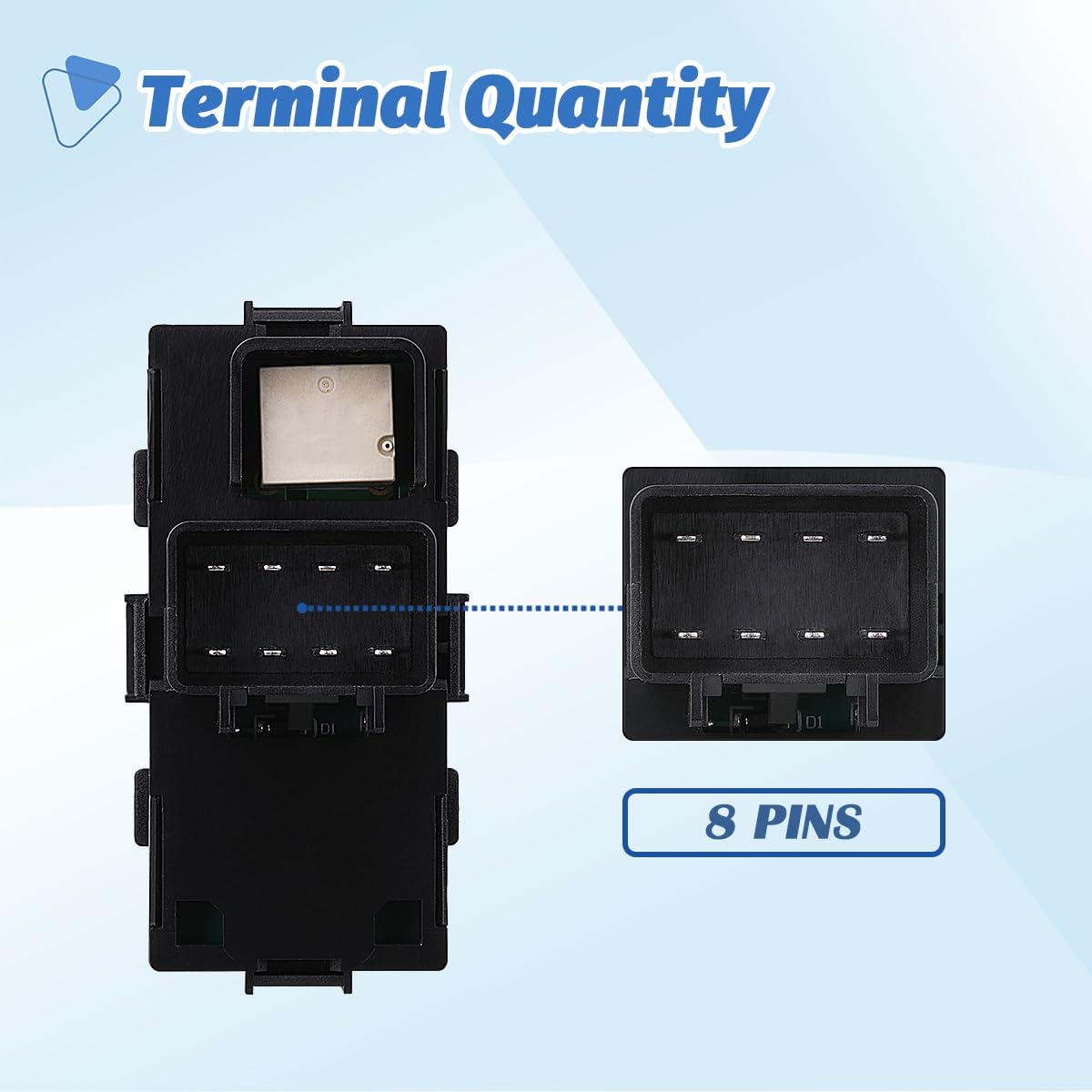 Driver Side Power Window Switch & 3 Pcs Passenger Window Switches, Compatible with 2007-2013 Chevy Silverado/GMC Sierra 1500 2500HD 3500HD/2009-16 Chevrolet Traverse/2010-13 Yukon/2008-11 HHR