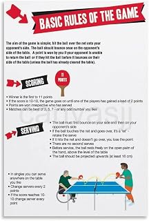 10 How to Play Table Tennis Rules Poster (3) Canvas Painting for Living Room Bedroom Decor 08x12inch(20x30cm) Unframe-style