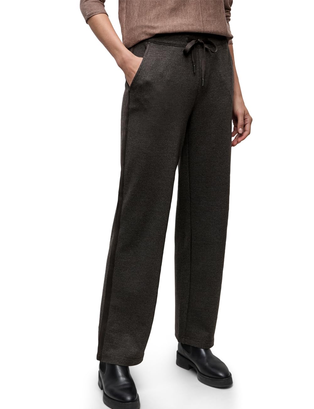 Street One Damen Straight Leg Hose mit Tape