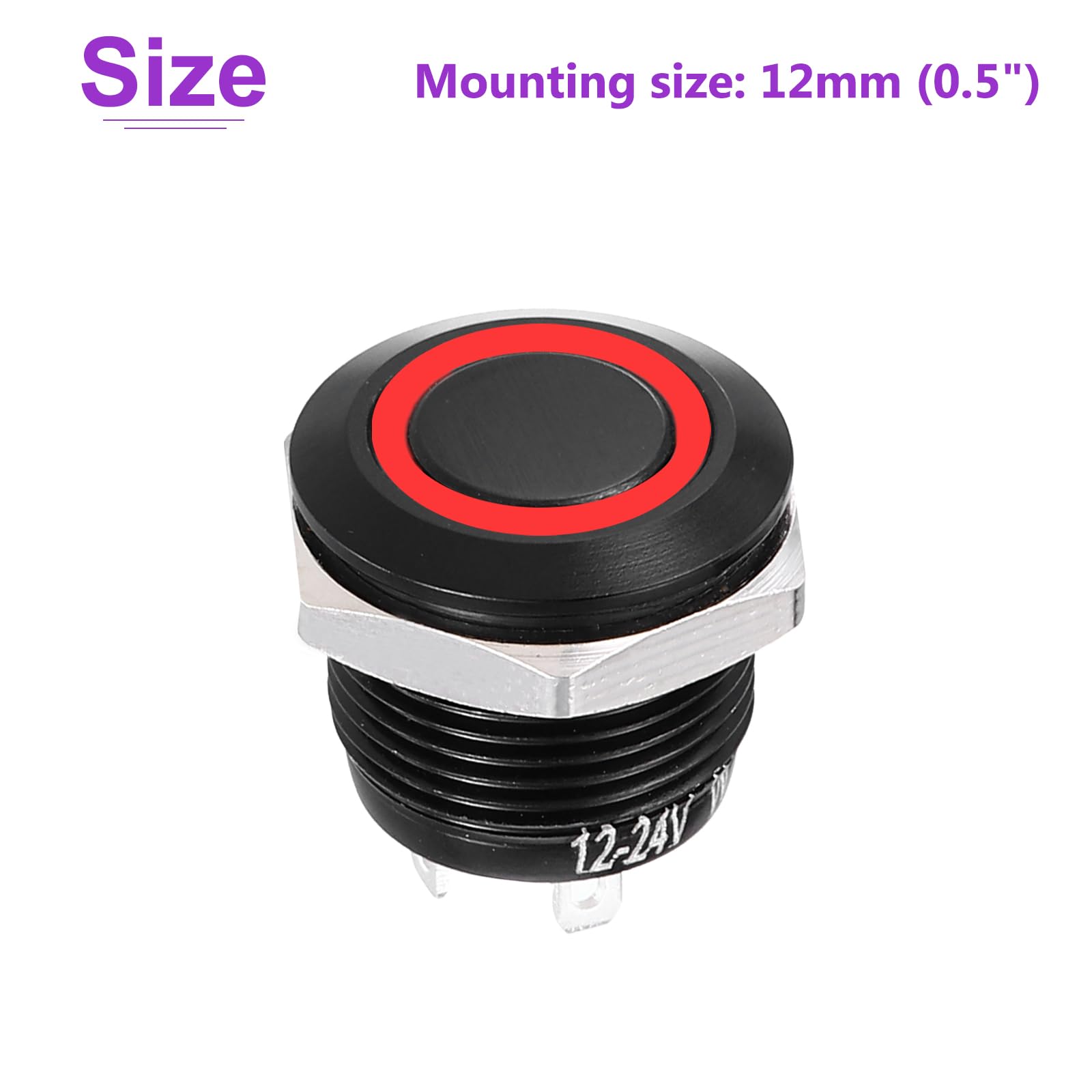 DMiotech 2 Pcs 12mm Push Button Switch - Image 4