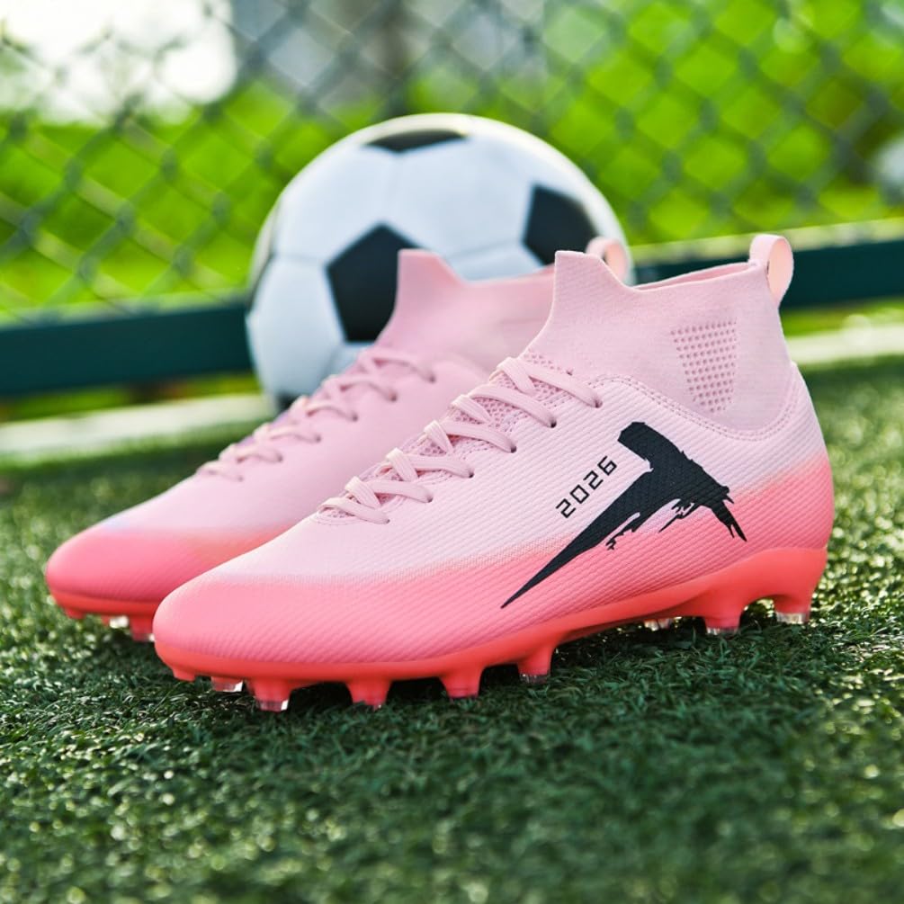 Botas de fútbol para Hombre Botas Altas Profesionales para césped Artificial Zapatillas Deportivas de Entrenamiento para jóvenes Botas con Tacos Calzado Deportivo para Exteriores